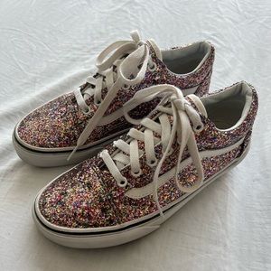 Vans Sk8 Lo Multi Chunky Glitter Sneakers sz 7
